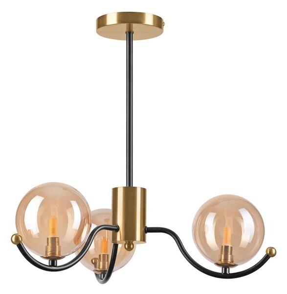 Lustră pe tijă GEORGIA 3xG9/5W/230V auriu/bej fumuriu