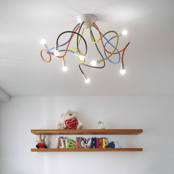 Lustră pe tijă Ideal Lux MULTIFLEX 8xE14/28W/230V