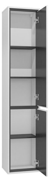 Dulap lemn masiv baie Irvella de perete, 172 × 72 × 30 cm - Alb