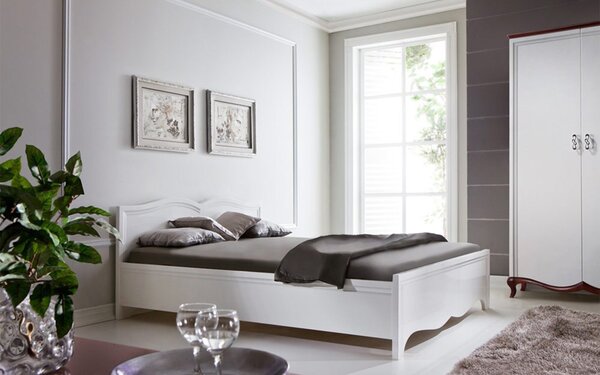 Pat lemn masiv Milan II 140/160/180x200cm - 140x200, Fara