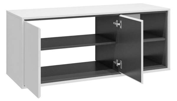 Dulap lemn masiv baie Irvella pentru chiuvetă, 120 × 51 × 48 cm - Alb
