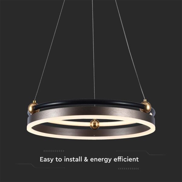 Lustră LED pe cablu LED/20W/230V 3000K d. 42 cm maro