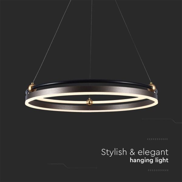 Lustră LED pe cablu LED/30W/230V 3000K d. 62 cm maro