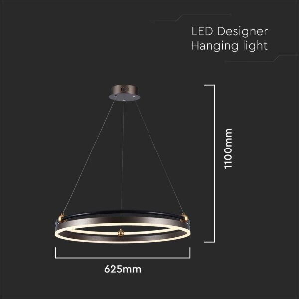 Lustră LED pe cablu LED/30W/230V 3000K d. 62 cm maro