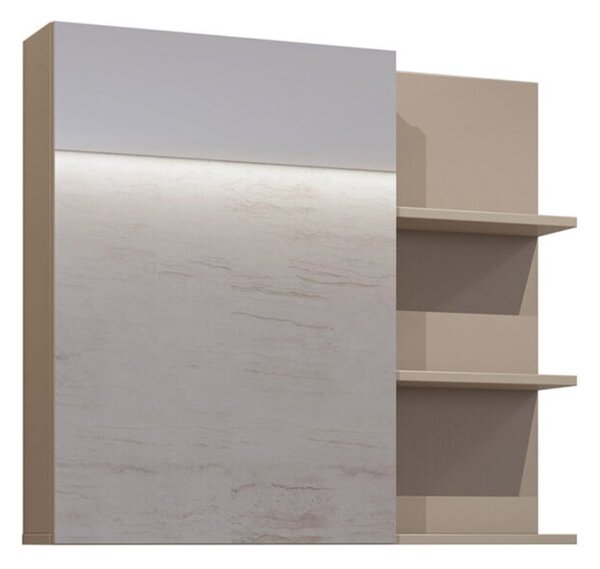 Dulap lemn masiv baie Irvella, 78 × 71 × 18 cm - Crem