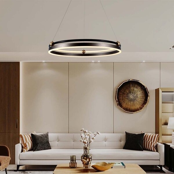 Lustră LED pe cablu LED/30W/230V 3000K d. 62 cm maro