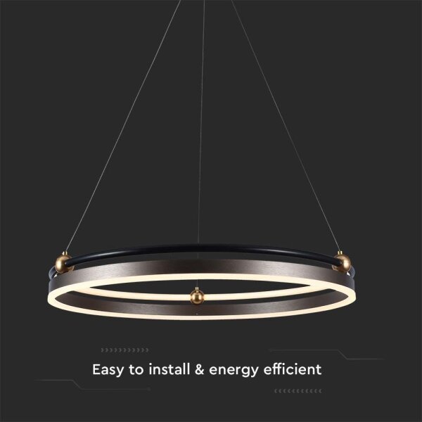 Lustră LED pe cablu LED/30W/230V 3000K d. 62 cm maro