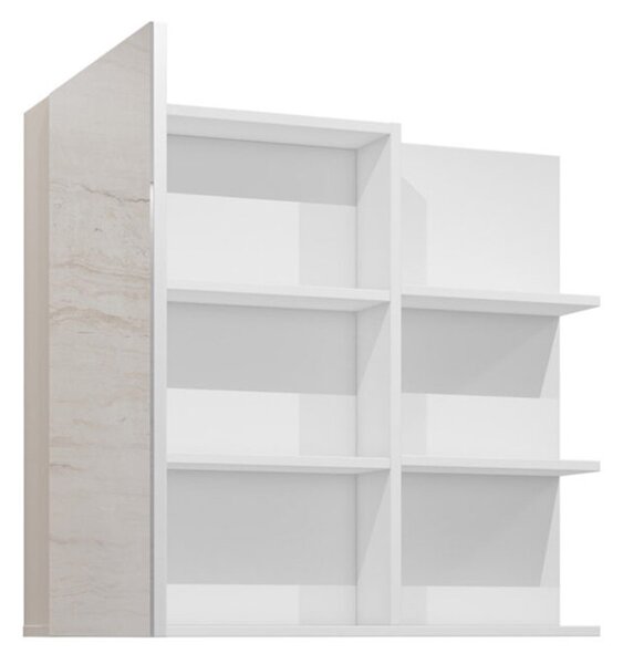 Dulap lemn masiv baie Irvella, 78 × 71 × 18 cm - Alb