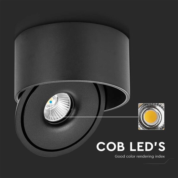 Spot LED/20W/230V 3000/4000/6400K negru