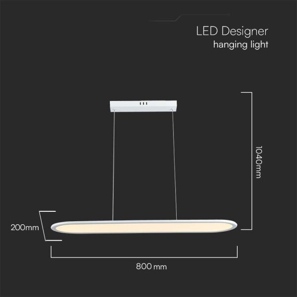 Lustră LED pe cablu LED/24W/230V 3000K alb