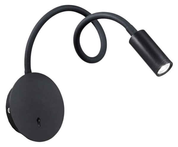 Spot LED de perete Ideal Lux FOCUS LED/3,5W/230V negru