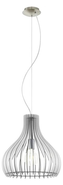Lustră pe cablu Eglo 61915 TINDORI 1xE27/60W/230V d. 38 cm alb