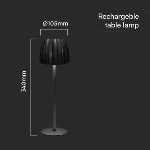 Lampă de birou LED reglabilă, reîncărcabilă, 2,7W, 5V, 3000-6000K, 1800 mAh, nea