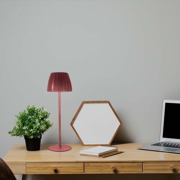 Lampă de birou LED reglabilă, reîncărcabilă, 2,7W, 3000-6000K, 1800 mAh, maro