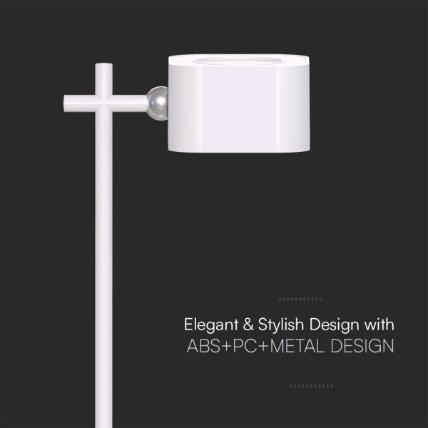 Lampă LED birou magnetică reglabilă 4în1 LED/3W/5V 3000-6000K 1800mAh albă