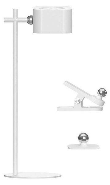 Lampă LED birou magnetică reglabilă 4în1 LED/3W/5V 3000-6000K 1800mAh albă