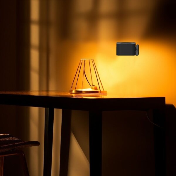 Lampă de birou LED magnetică reglabilă 4în1, 3W, 5V, 3000-6000K, 1800 mAh, negru