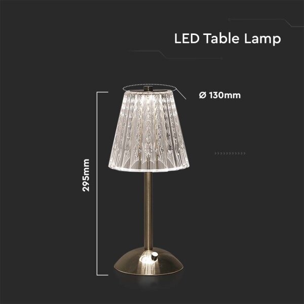 Lampă de birou LED reglabilă, reîncărcabilă, 2,4W, 5V, 3000-6000K, 1800 mAh, cro