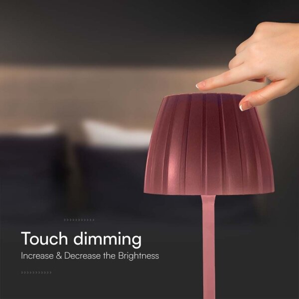 Lampă de birou LED reglabilă, reîncărcabilă, 2,7W, 3000-6000K, 1800 mAh, maro
