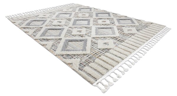 Covor SEVILLA Y523C caro gri / galben Franjuri Berber shaggy
