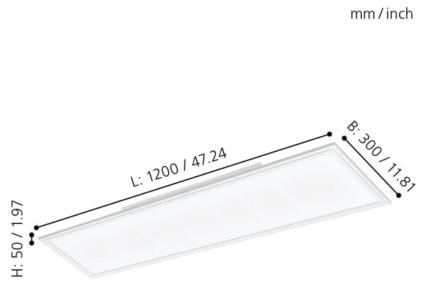 Panou LED aplicat Eglo 32811 SALOBRENA LED/33W/230V
