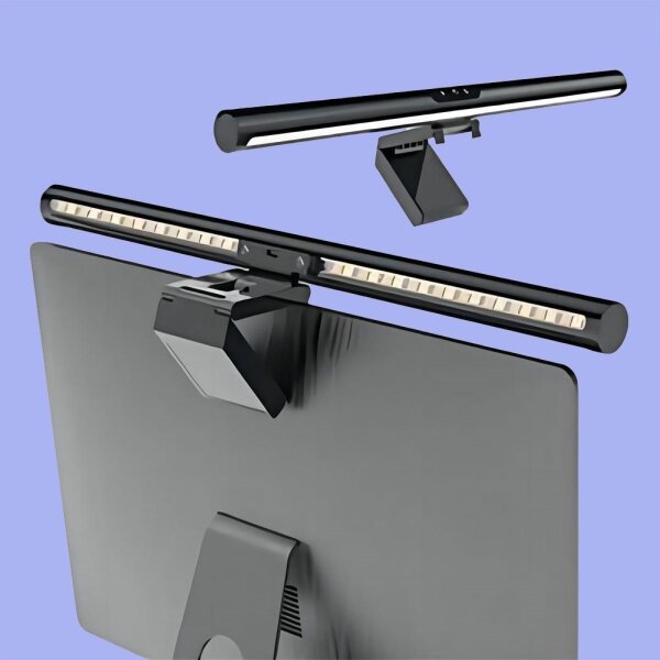 LED iluminare tactilă reglabilă monitor 42 cm, 5W, 5V, 3000-6000K, negru