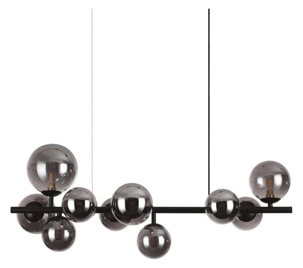 Ideal Lux - Lustra LED suspendată pe cablu PERLAGE 10xG9/3W/230V 81 cm negru/fumuriu