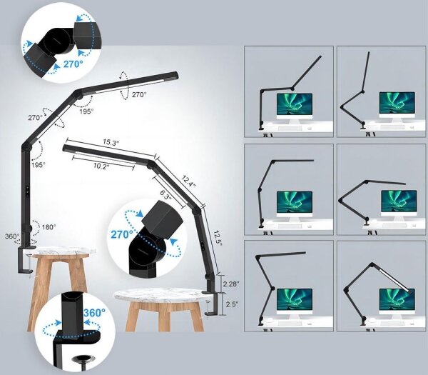 Lampă LED tactilă dimabilă de masă Brilagi VARIO LED/12W/230V 3000-6500K black