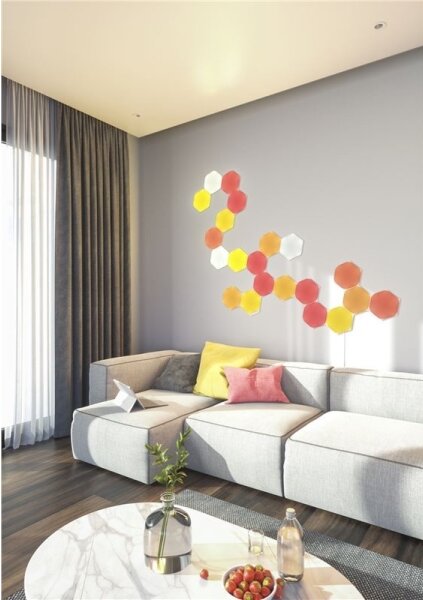 Nanoleaf NL42-6002HX-15PK - Set 15 panouri LED RGB dimabile, 2W, 230V