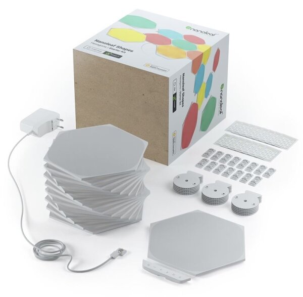 Nanoleaf NL42-6002HX-15PK - Set 15 panouri LED RGB dimabile, 2W, 230V