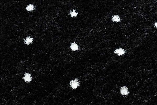 Covor FLUFFY 2370 shaggy puncte - antracit / alb
