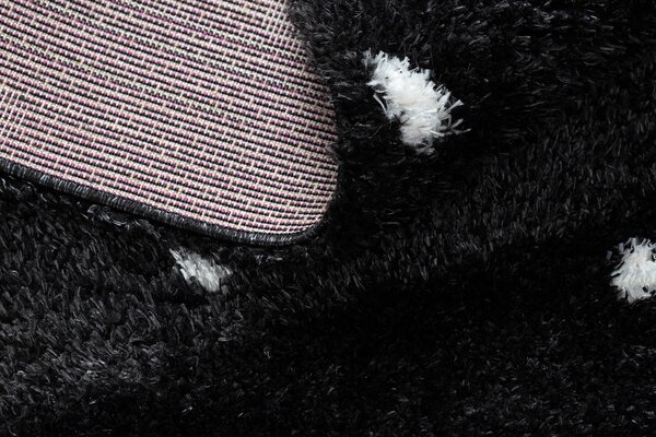 Covor FLUFFY 2370 shaggy puncte - antracit / alb