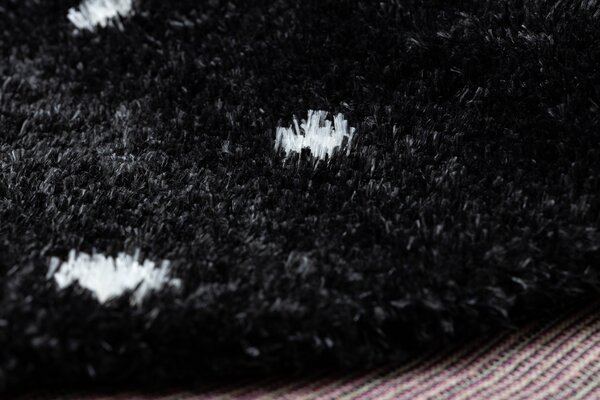 Covor FLUFFY 2370 shaggy puncte - antracit / alb