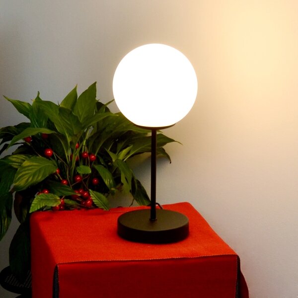 Lampă de masă MOON 1xE27/15W/230V negru