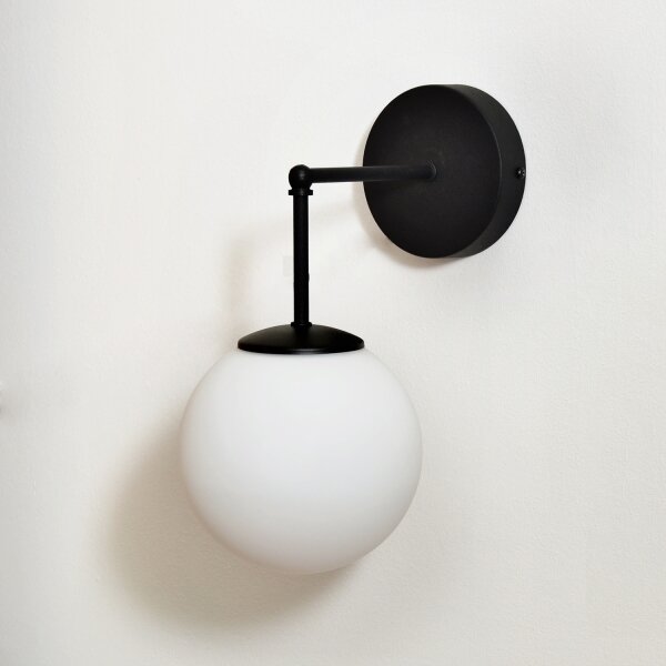 Lampă de perete MOON 1xE27/15W/230V negru