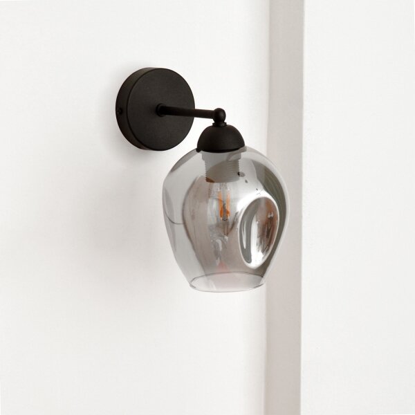 Lampă de perete LILI 1xE27/15W/230V negru/gri
