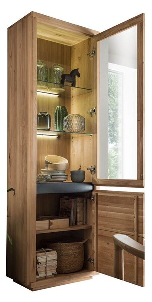 Vitrină lemn masiv I Urban Loft, 65 × 205 × 40 cm - stanga