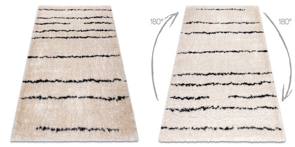 Covor FLUFFY 2371 shaggy dunga - krém / antracit