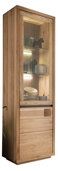Vitrină lemn masiv I Urban Loft, 65 × 205 × 40 cm - stanga