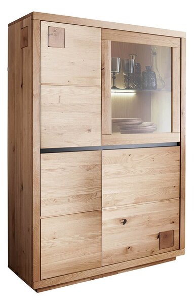 Vitrină lemn masiv Urban Loft, 103 × 40 × 204 cm - dreapta