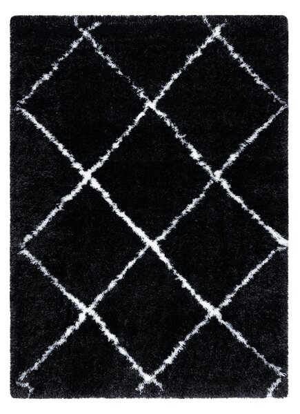 Covor FLUFFY 2373 shaggy spalier - antracit / alb