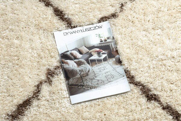 Covor FLUFFY 2373 shaggy spalier - cremă / bej