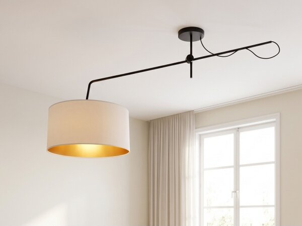 Lustră LED reglabilă, montaj aplicat VENICE 1xE27/60W/230V bej/auriu