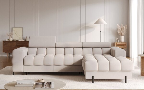 Colțar lemn masiv Felaro extensibil 285×181 cm - amore40