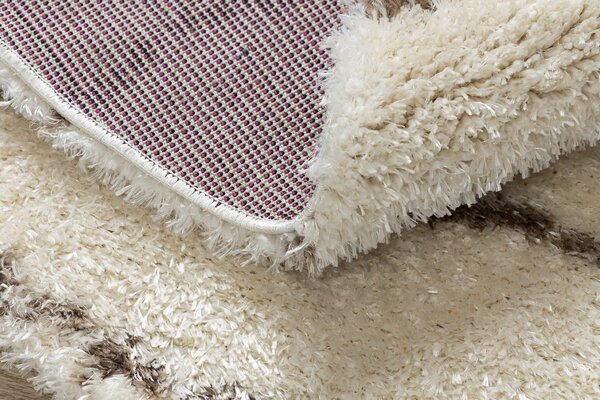 Covor FLUFFY 2371 cerc shaggy dunga - krém / bej