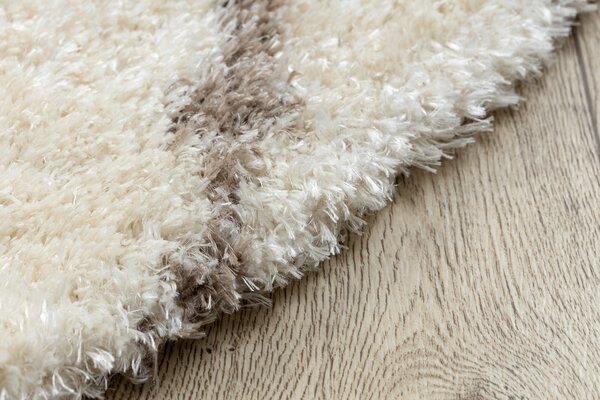 Covor FLUFFY 2371 cerc shaggy dunga - krém / bej