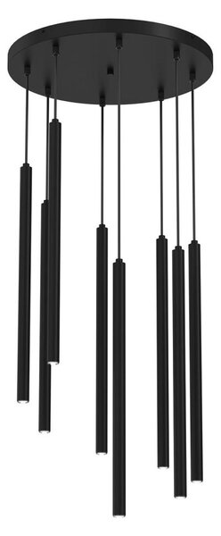 Lustră suspendată pe cablu YORU, 8 x G9, 8 W, 230 V, neagră