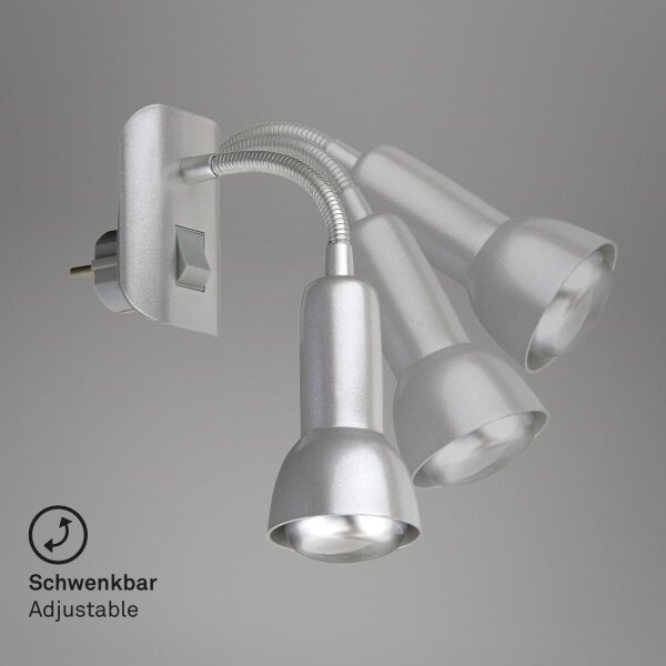 Corp de iluminat pentru priză Briloner 2739-014P 1xE14/25W/230V