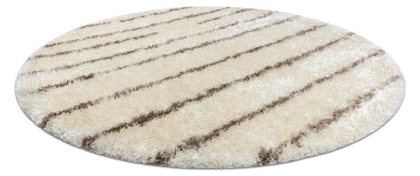 Covor FLUFFY 2371 cerc shaggy dunga - krém / bej