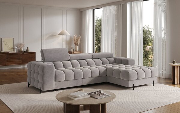Colțar lemn masiv Felaro extensibil 285×181 cm - aura 04